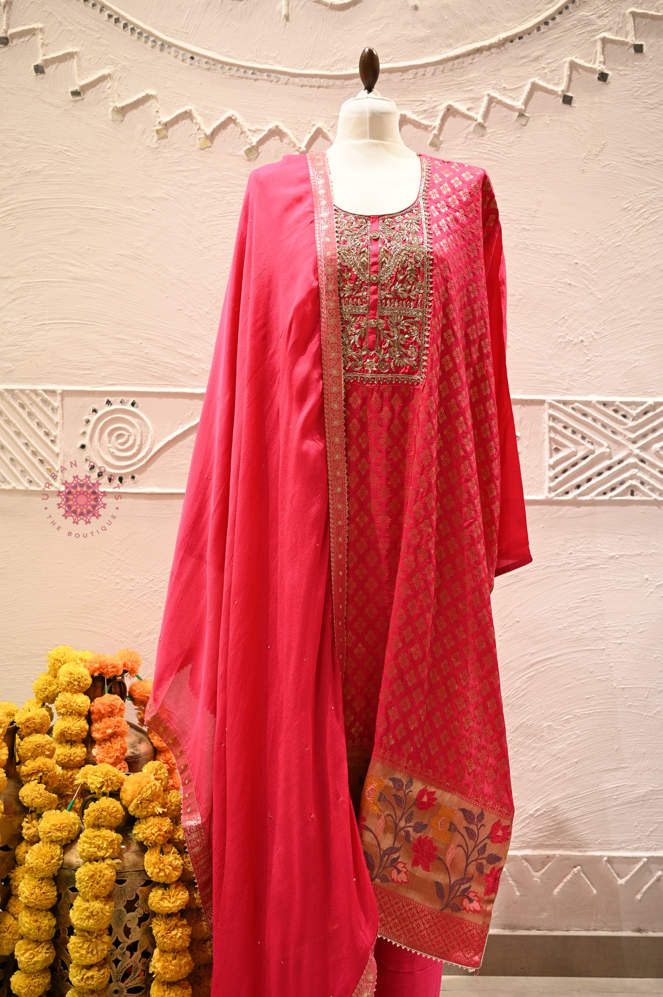 Festive Suit With Silk Dupatta - Urban Roots