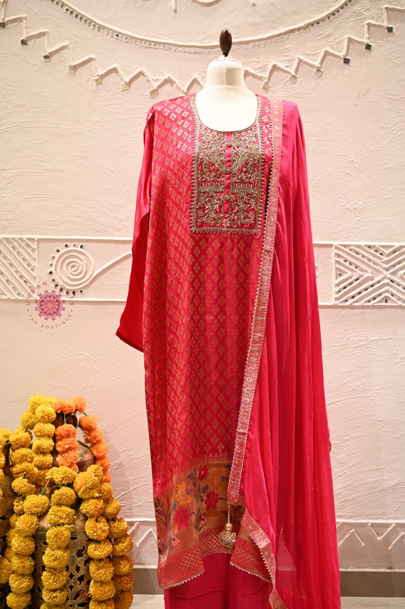 Festive Suit With Silk Dupatta - Urban Roots