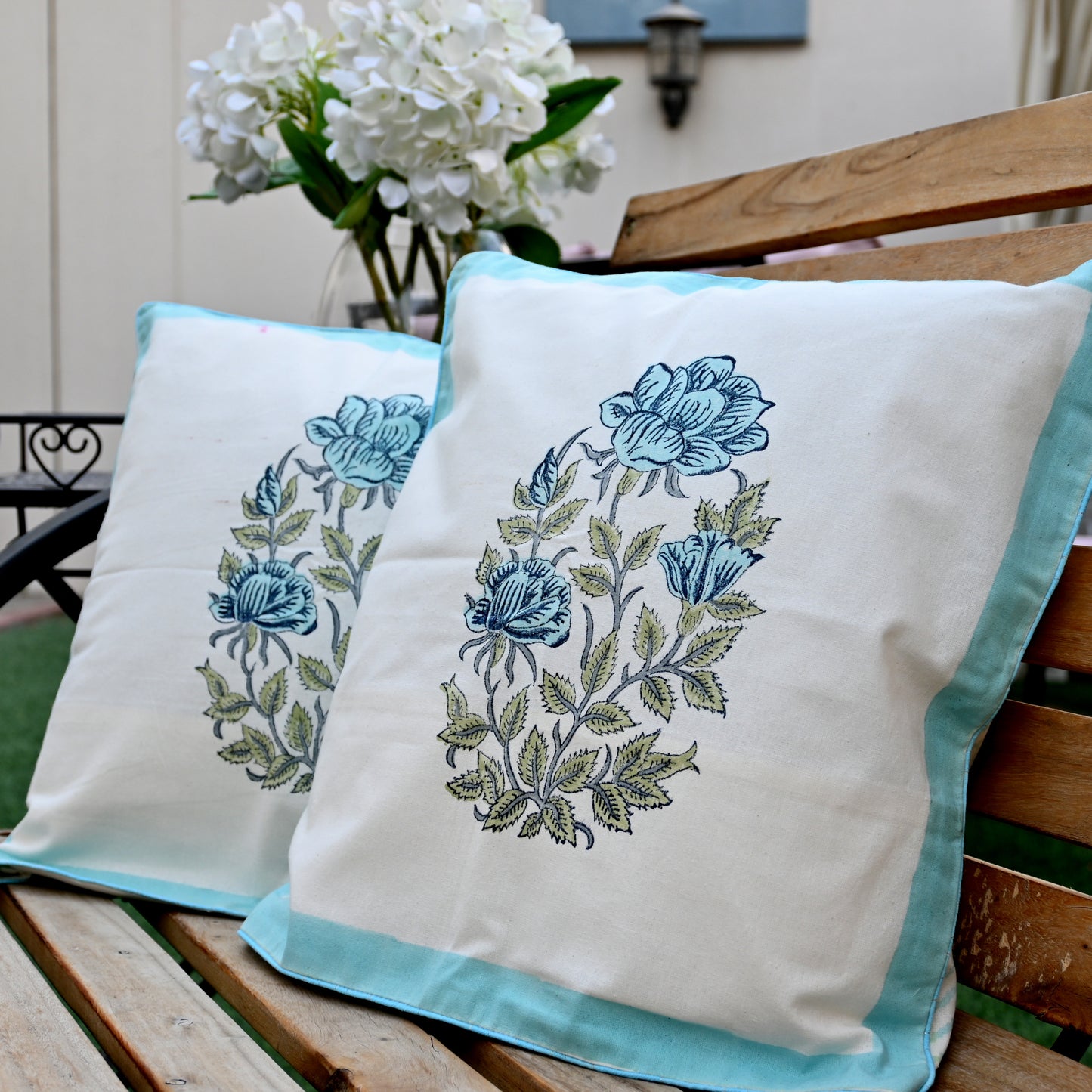 Hand Block Printed Cushion Cover (Set of 2) - Urban Roots