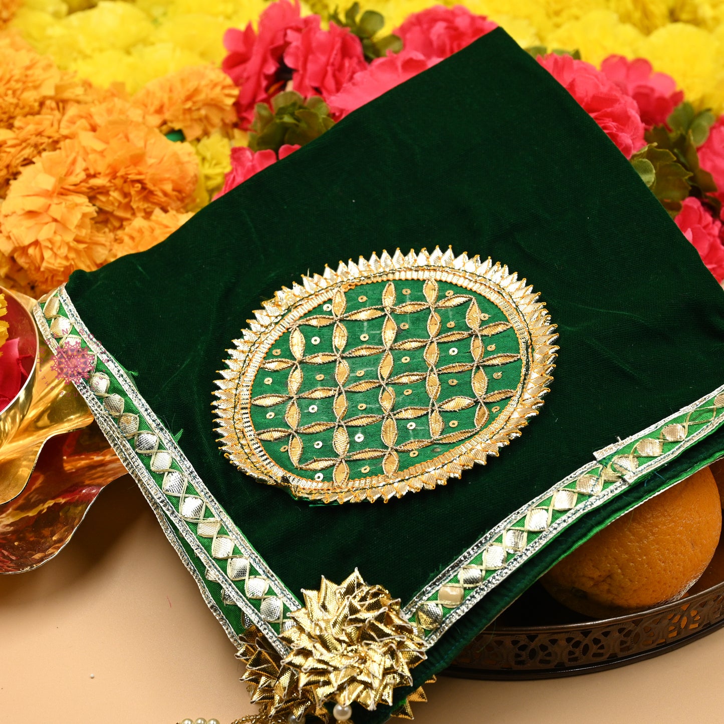 Thaal Cover Thaal Posh Velvet Fabric - Urban Roots