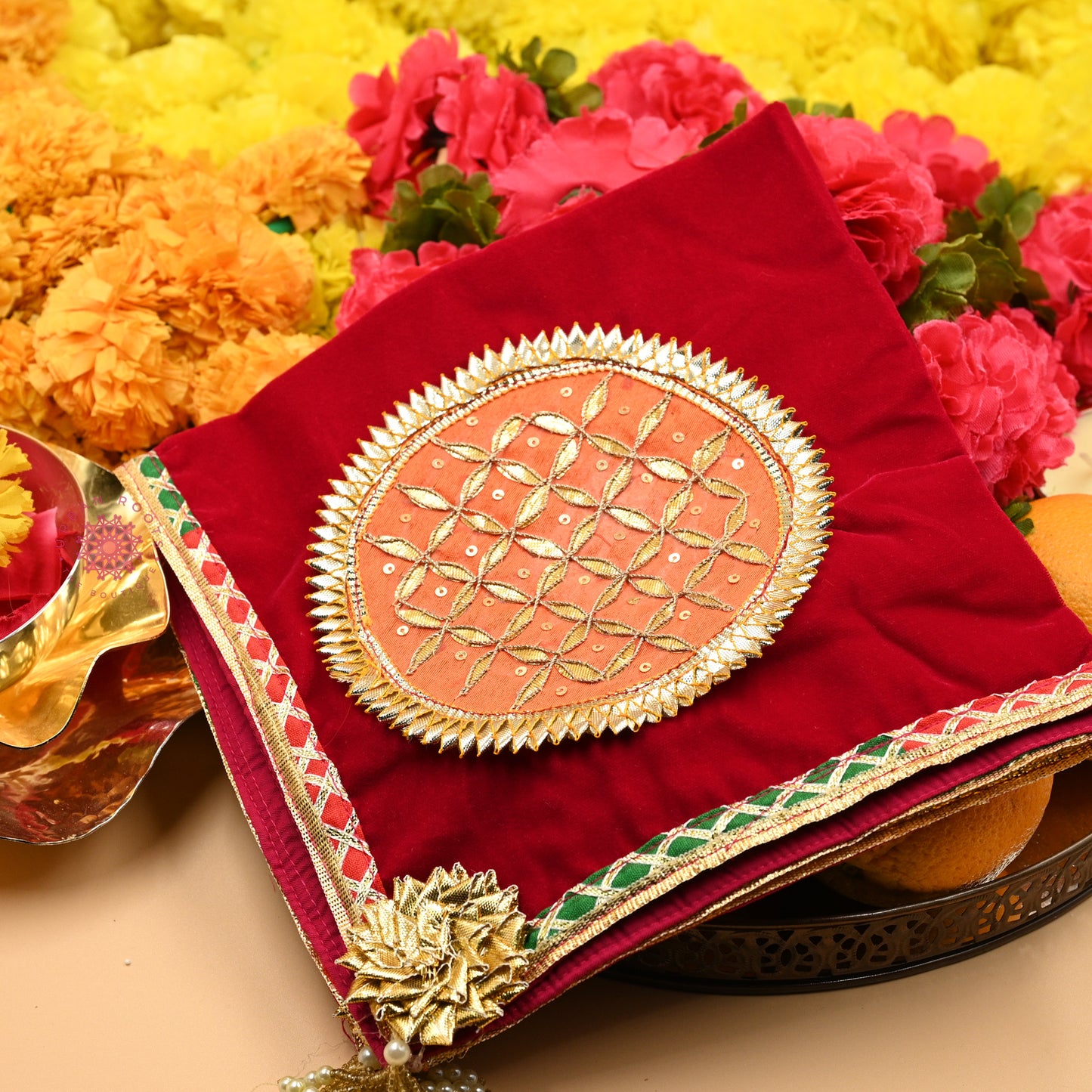 Thaal Cover Thaal Posh Velvet Fabric - Urban Roots