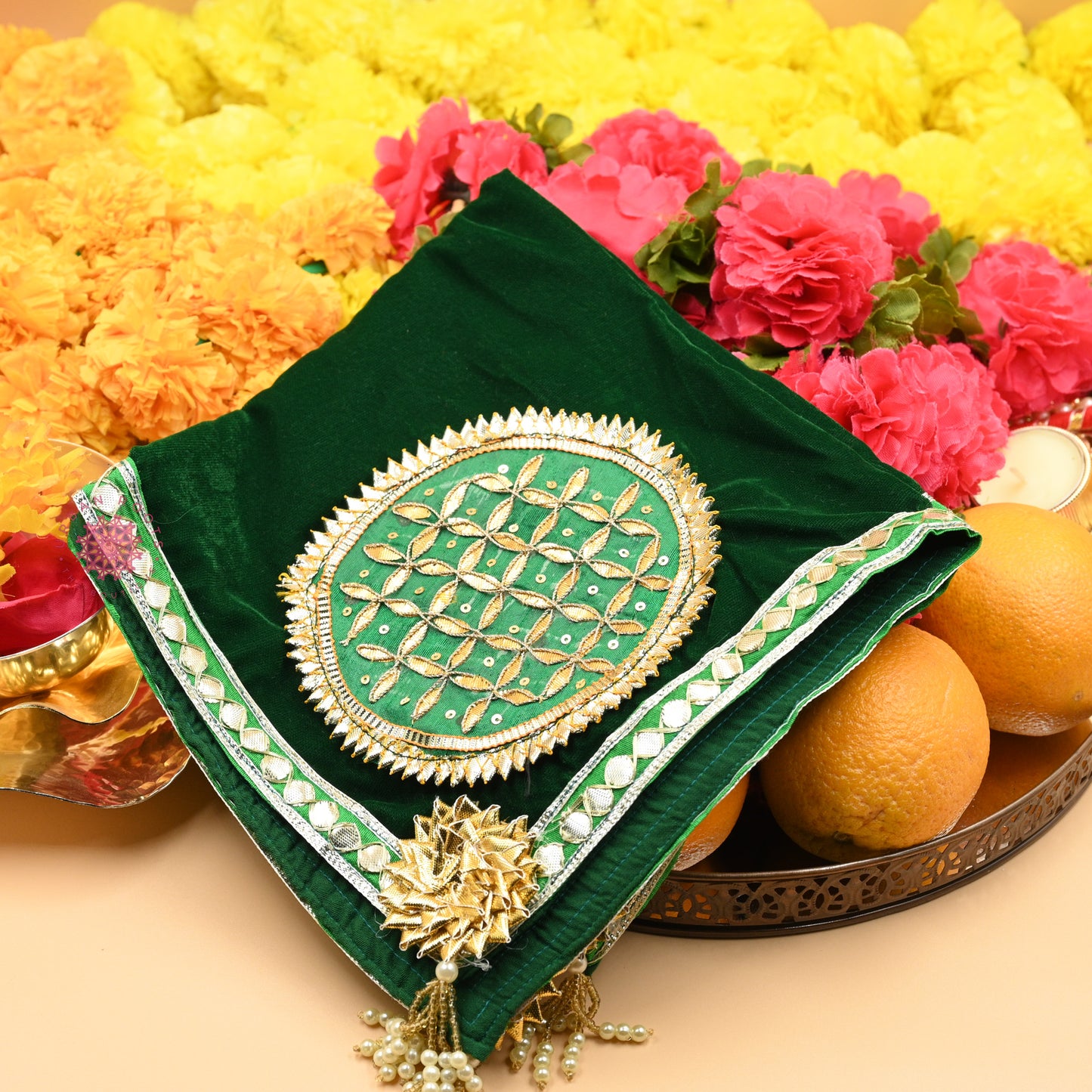 Thaal Cover Thaal Posh Velvet Fabric - Urban Roots