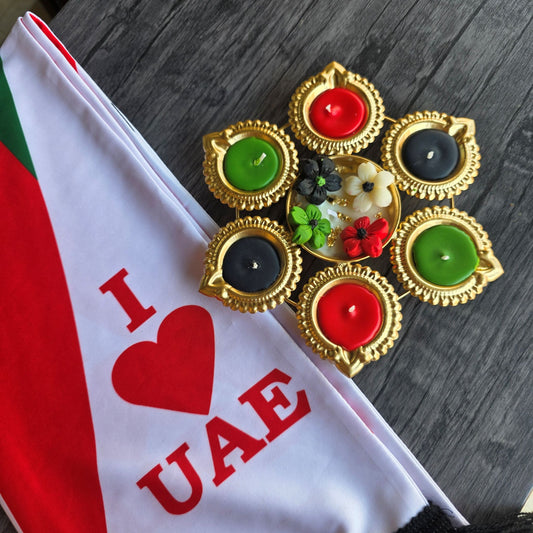 UAE National Day Floral Urli Candle