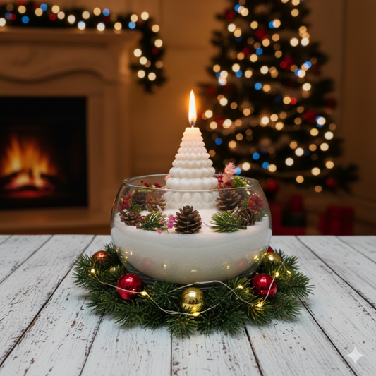 Christmas Theme Candle Centerpiece 2