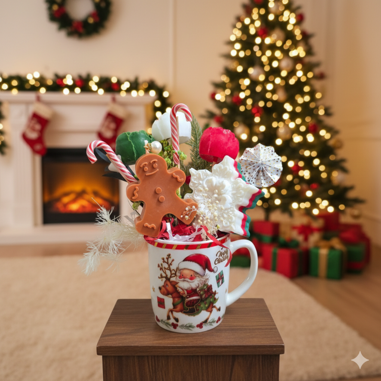 Christmas Mug With Candles