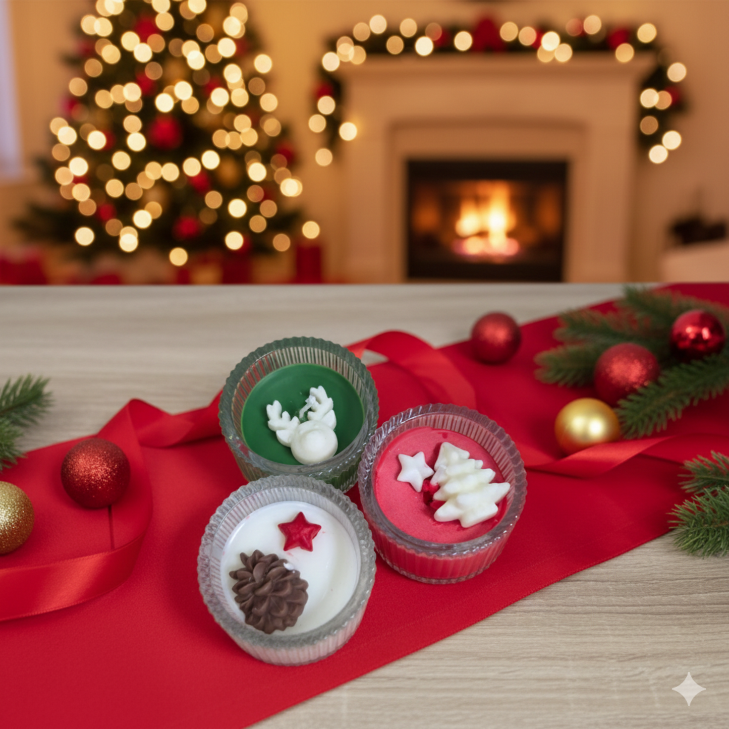 Christmas Tealight Candle Set of 3