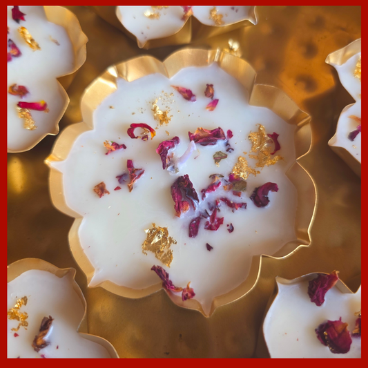Rose Theme Urli Candle