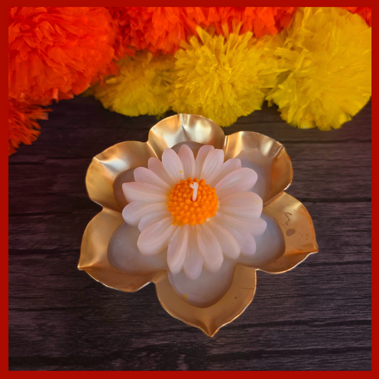 Flower Theme Urli Candle