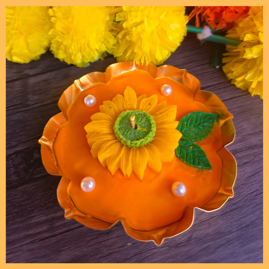 Sunflower Candle Orange Theme