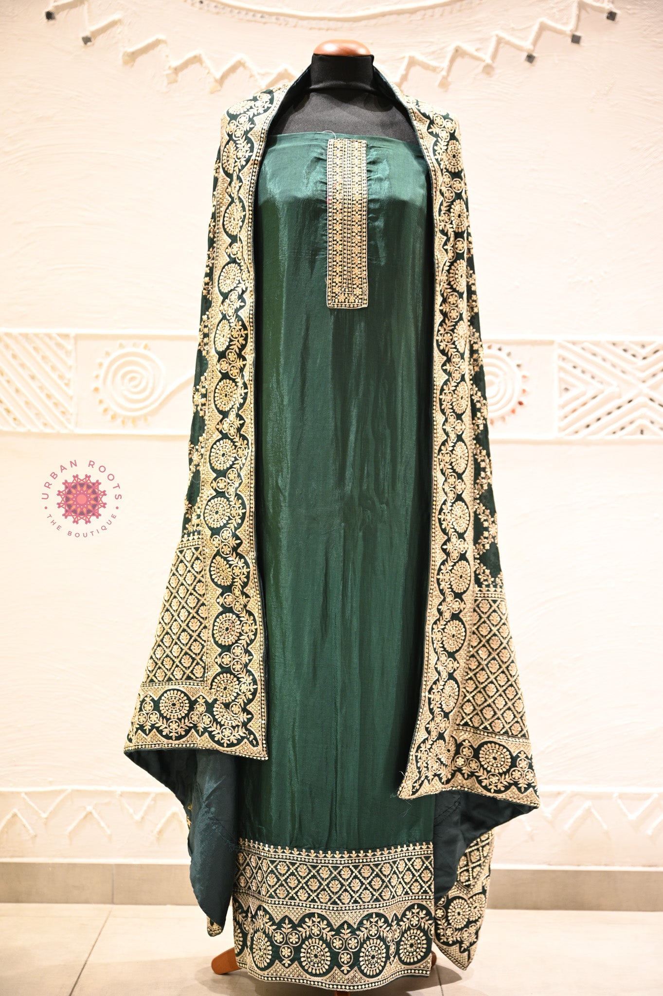 Silk Festive Suit With Heavy Embroidery Dupatta