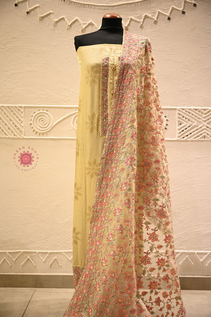 Georgette Festive Suit With Organza Dupatta