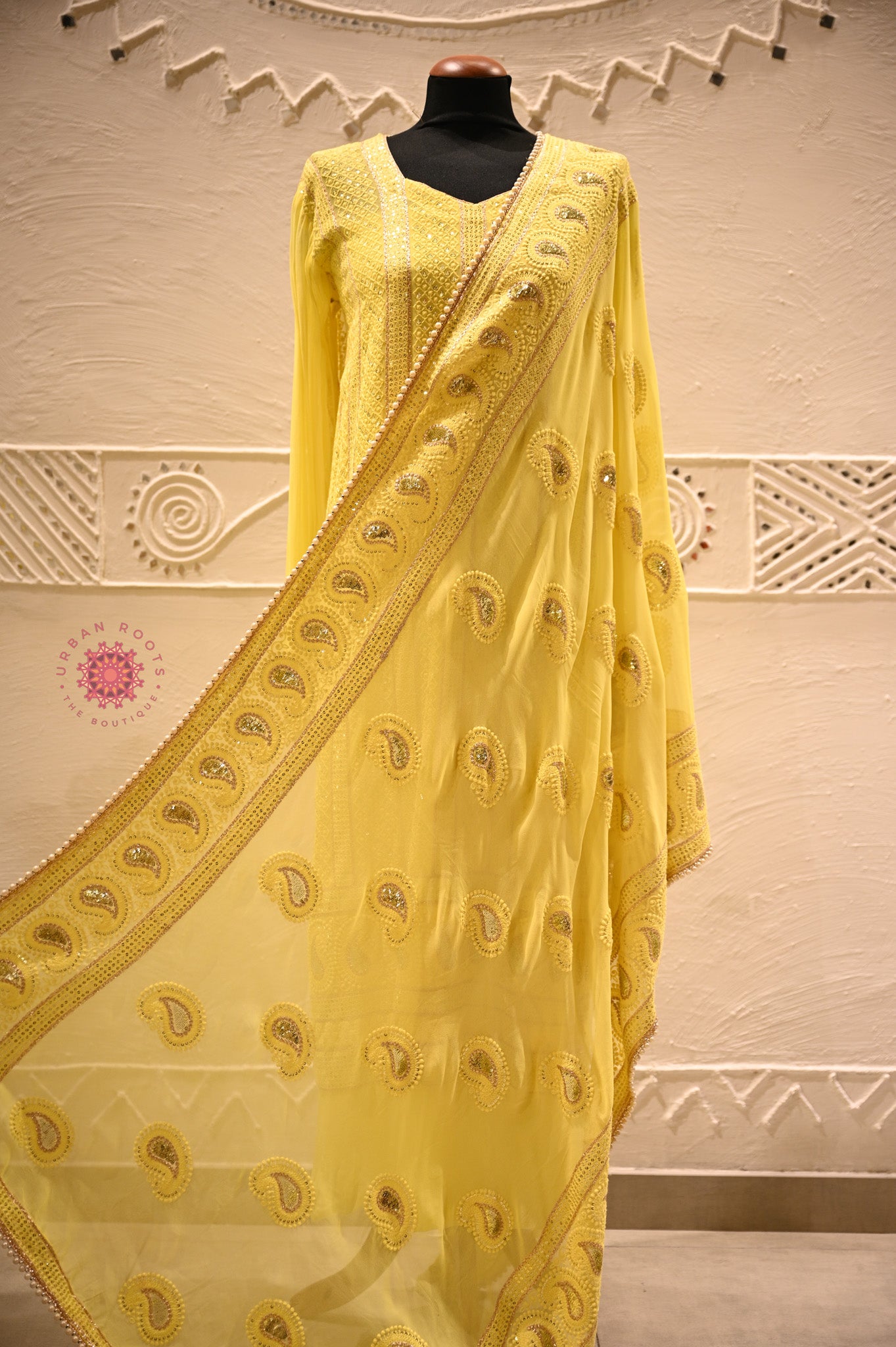 Georgette Chikankari Festive Suit With Chiffon Dupatta