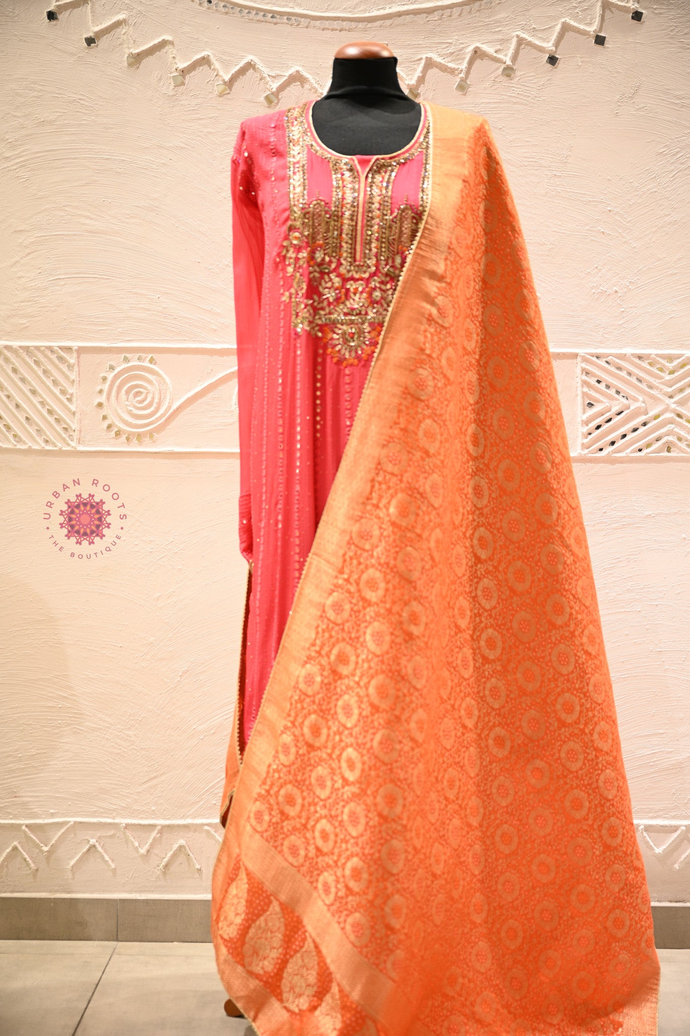 Georgette Festive Suit With Banarasi Dupatta