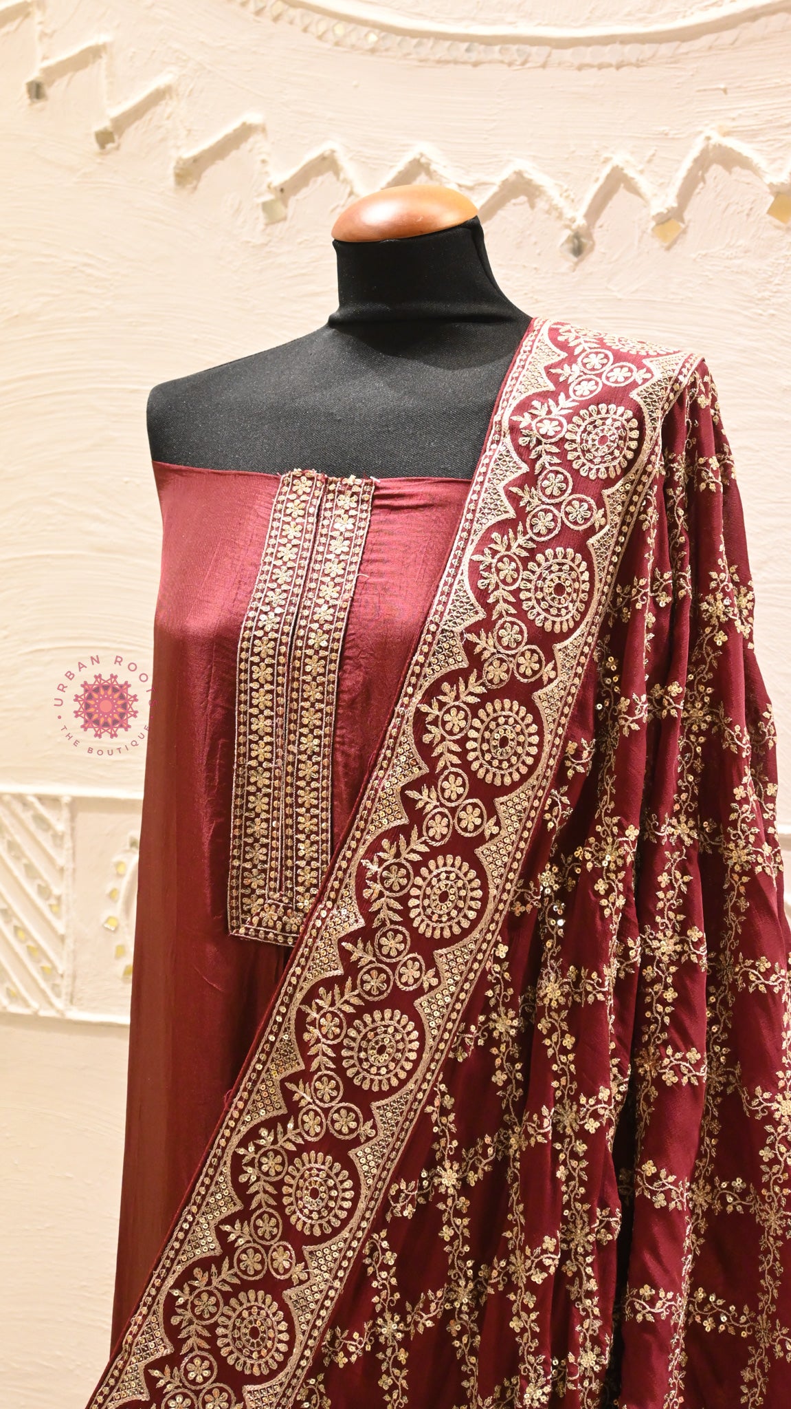 Silk Festive Suit With Heavy Embroidery Dupatta