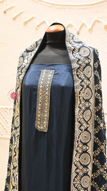 Silk Festive Suit With Heavy Embroidery Dupatta