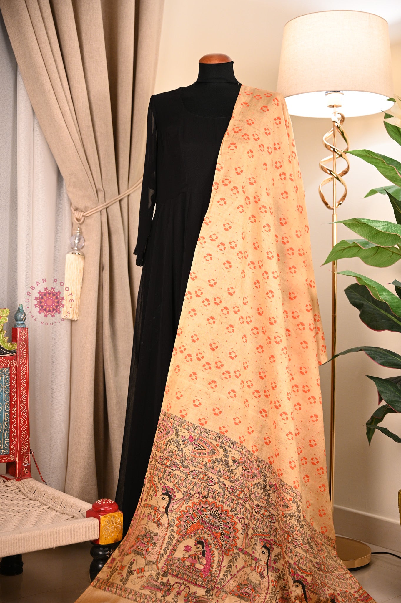 Chanderi Kalamkari Silk Dupatta