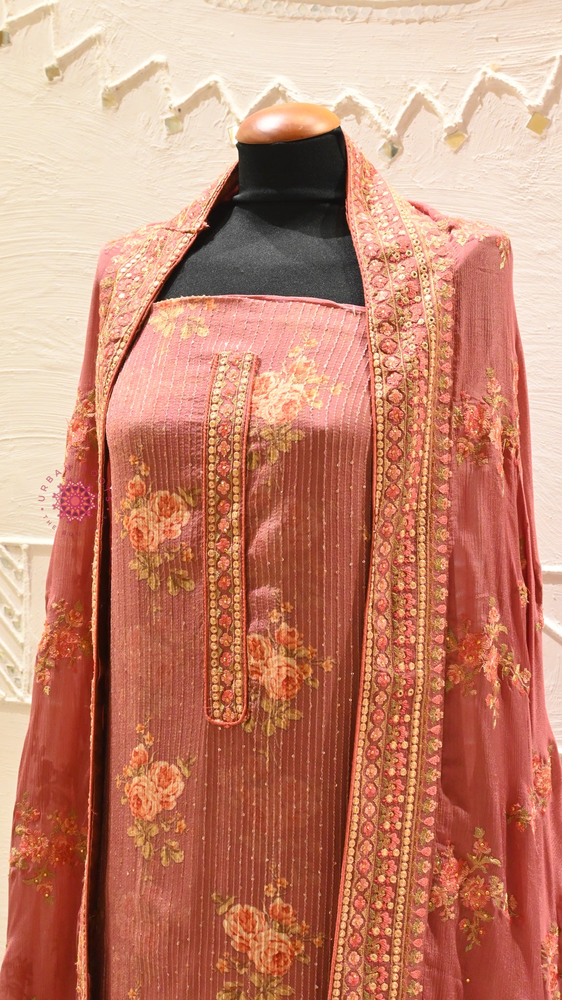 Georgette Festive Suit With Embroidery Dupatta