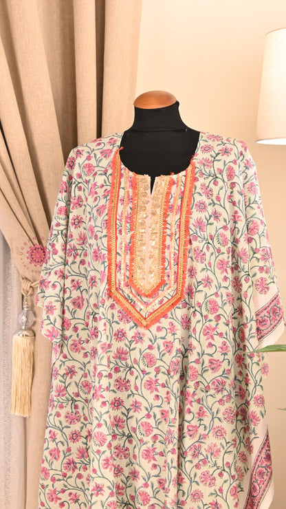 Cotton Hand Block Printed Kurti Fabric