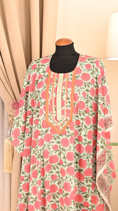 Cotton Hand Block Printed Kurti Fabric