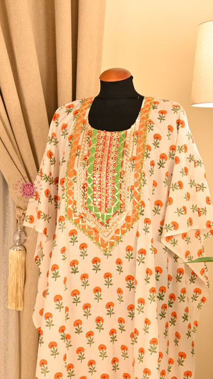 Cotton Hand Block Printed Kurti Fabric