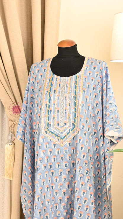 Cotton Hand Block Printed Kurti Fabric