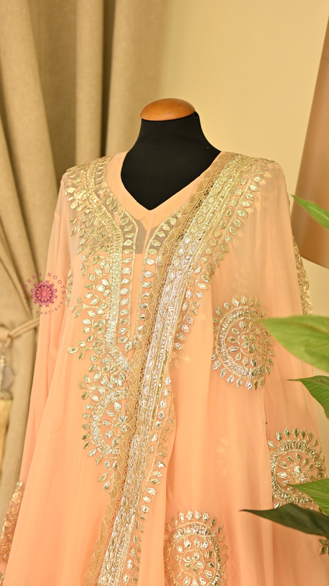 Georgette Anarkali With Hand Gota Work