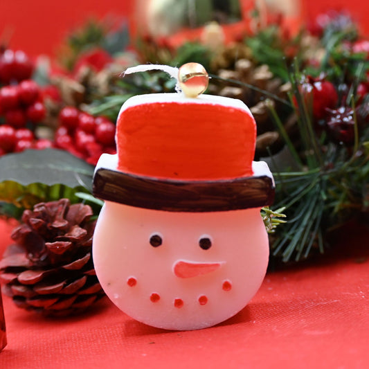 Snowman Face Candle