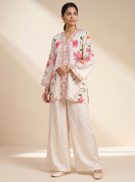 Gulnaar Blossom Satin Co-Ord Set
