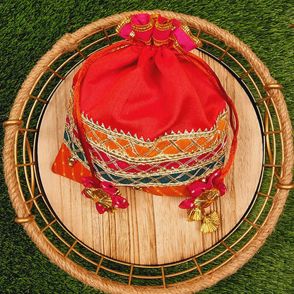 Lehriya Potli Gifting Bag Red