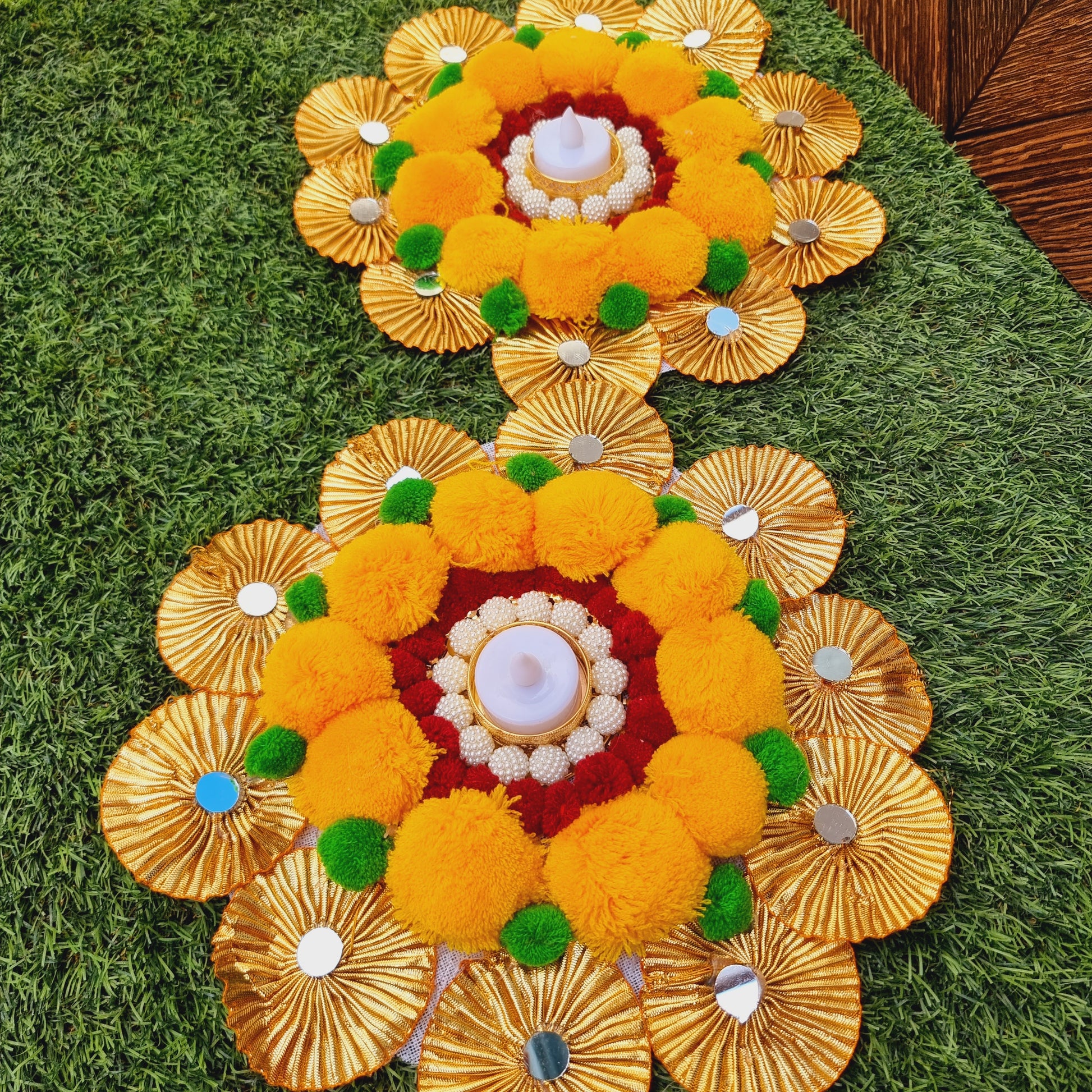 Rangoli Mat With Tea Light Holder - Urban Roots