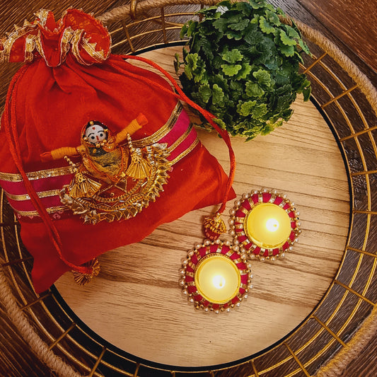 Puppet Latkan Potli Gifting Bag Red