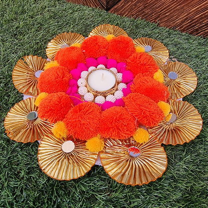 Rangoli Mat With Tea Light Holder - Urban Roots