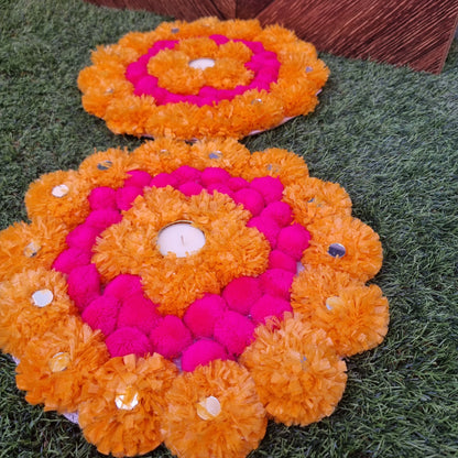 Rangoli Mat With Tea Light Holder - Urban Roots