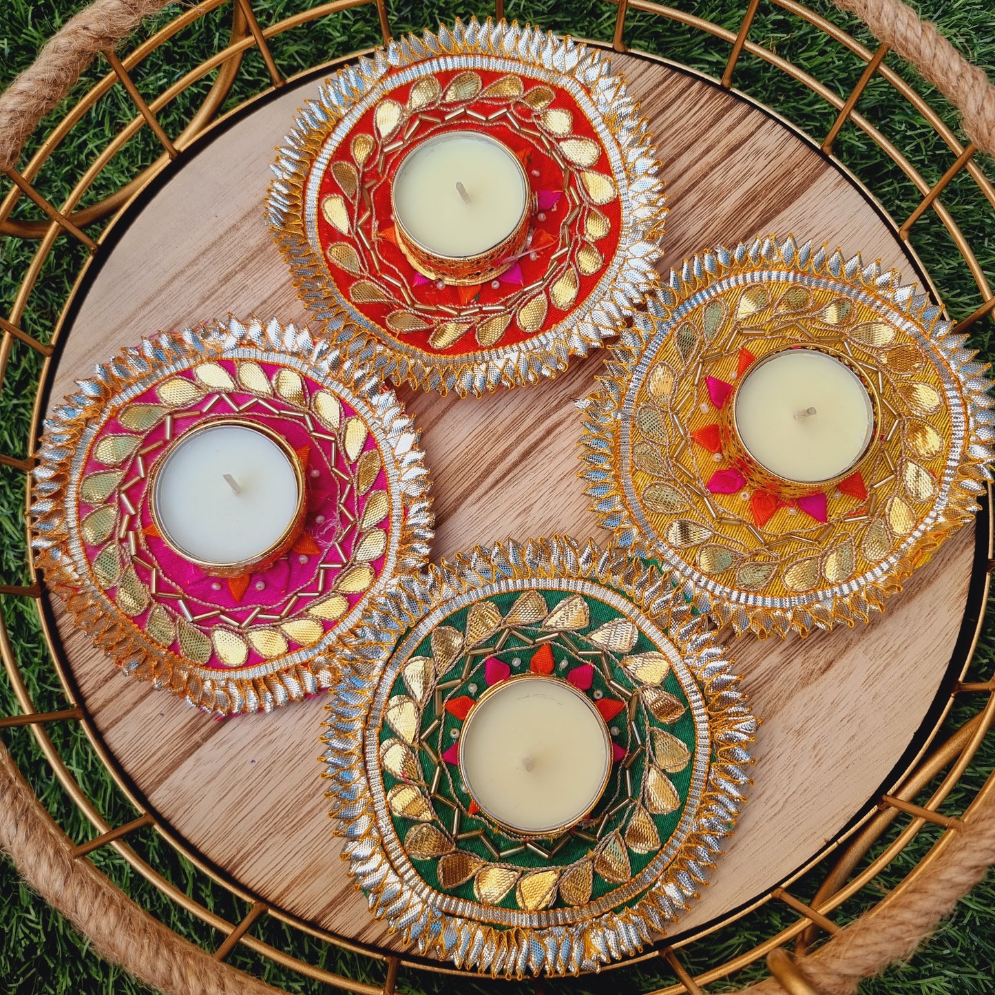 Festive Tea Light Candle Holder ( Set of 4) - Urban Roots