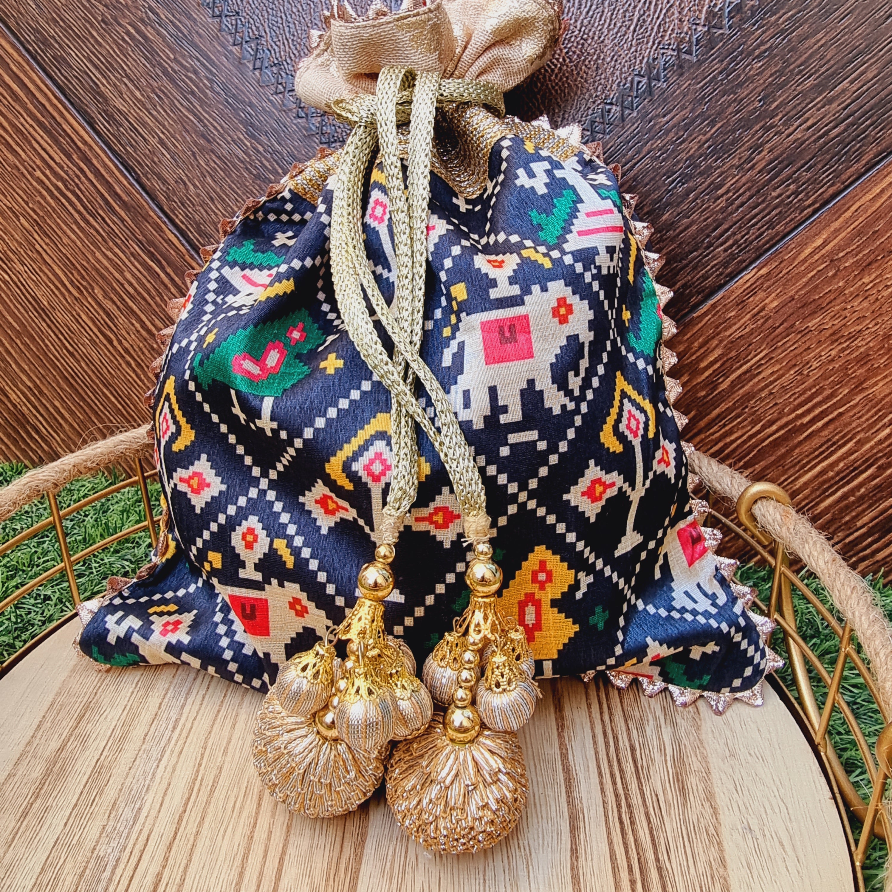 Patola Silk Hand Potli Hand Purse