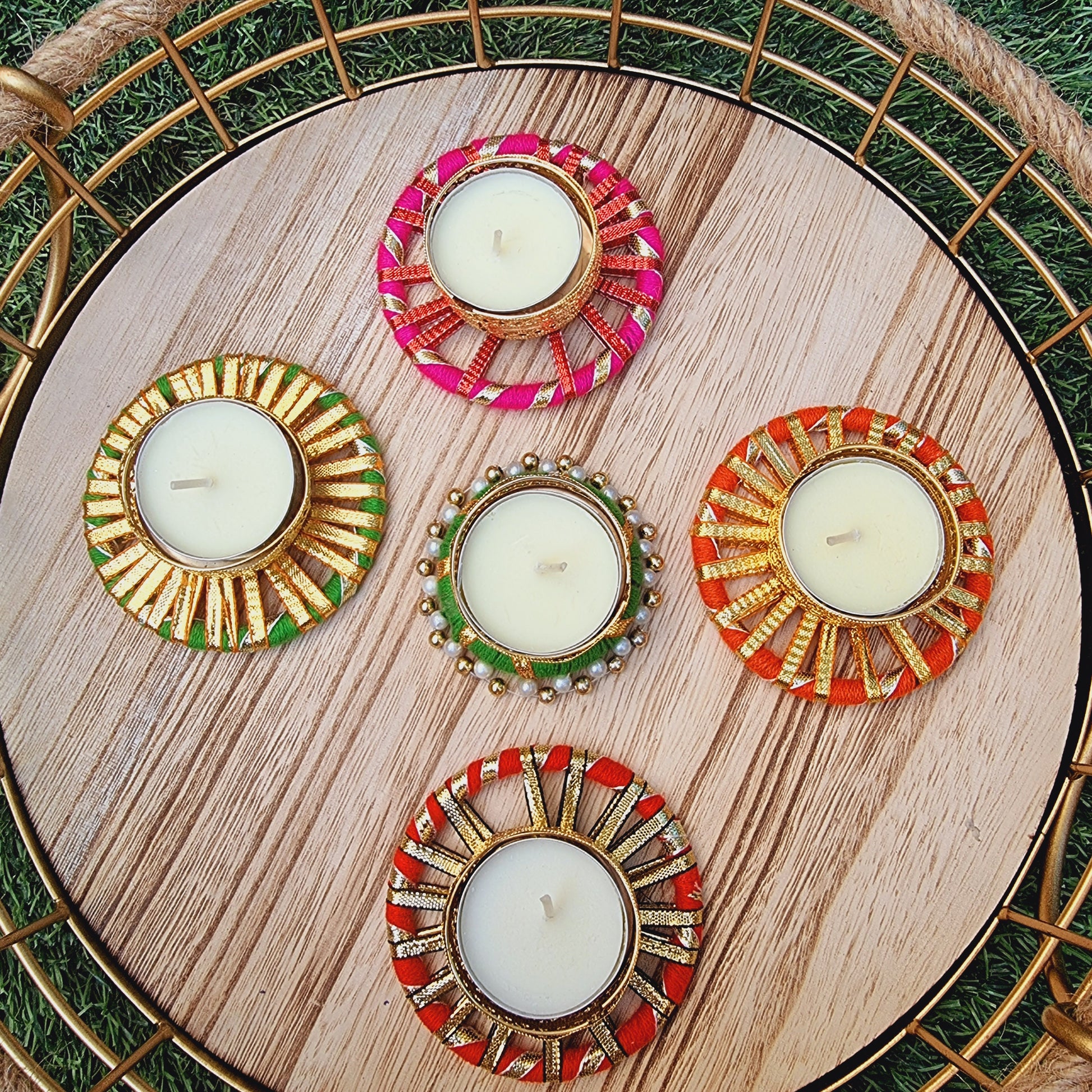 Festive Tea Light Candle Holder ( Set of 5) - Urban Roots