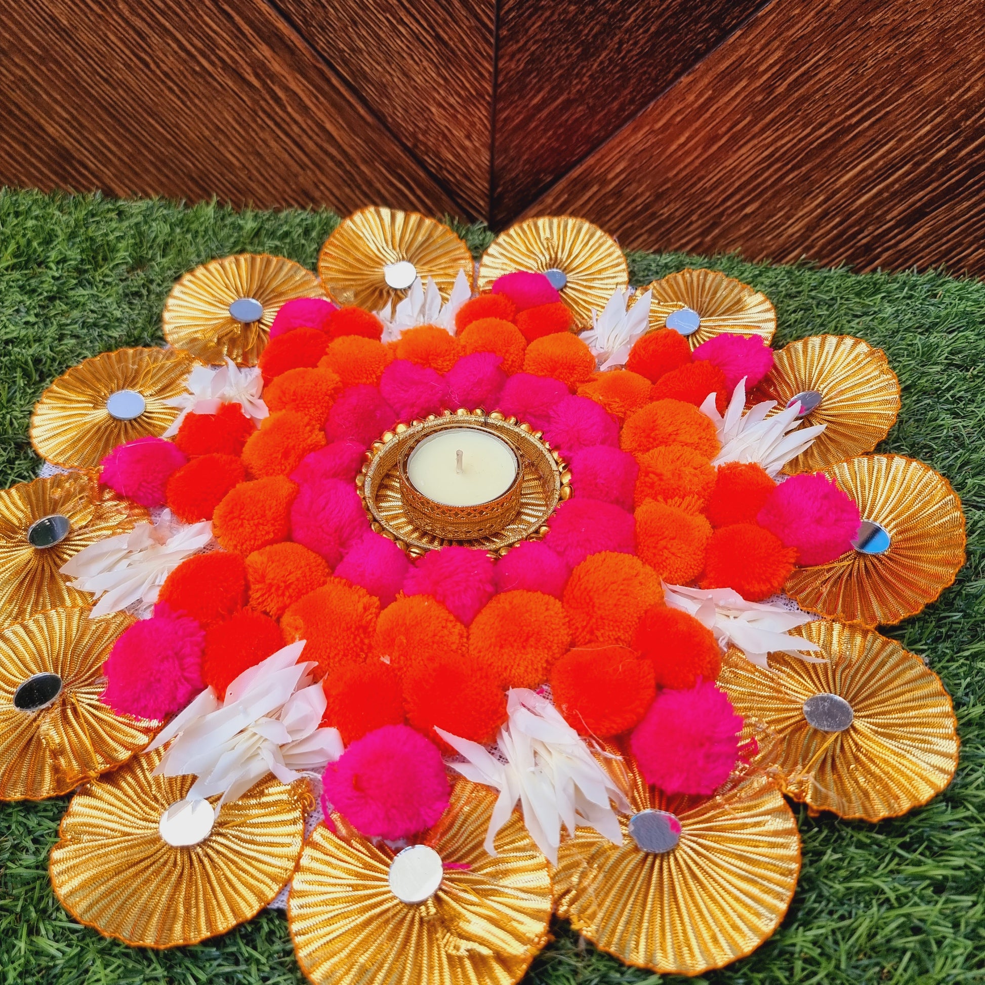 Rangoli Mat With Tea Light Holder - Urban Roots