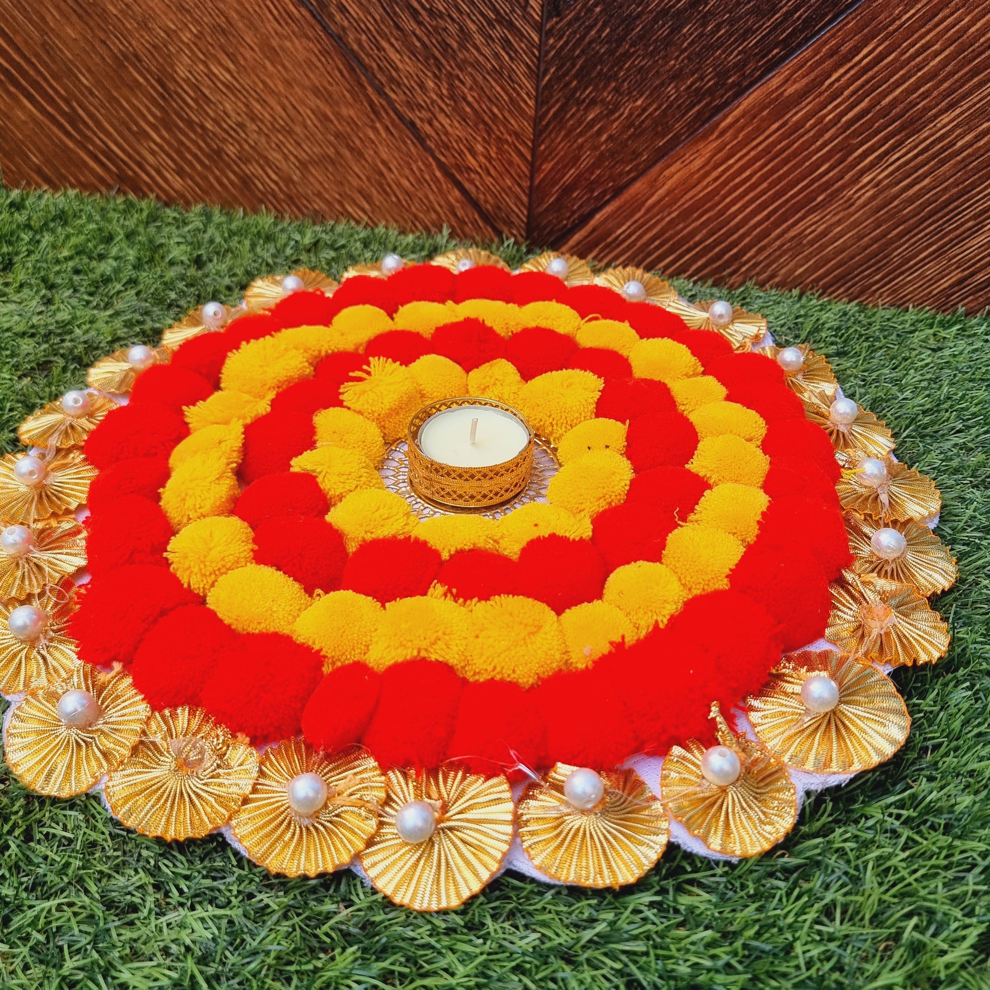 Rangoli Mat With Tea Light Holder - Urban Roots