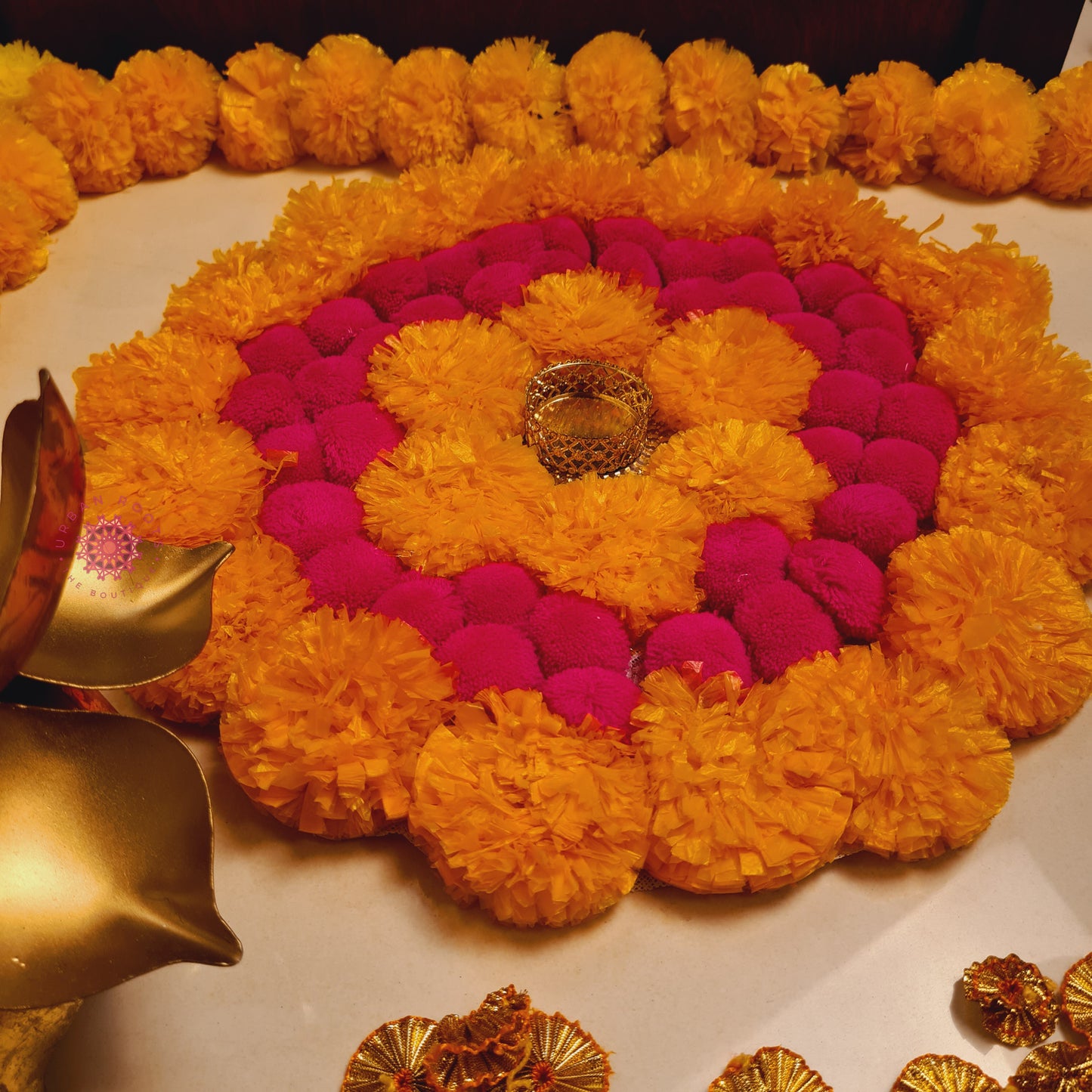 Rangoli Mat With Tea Light Holder - Urban Roots