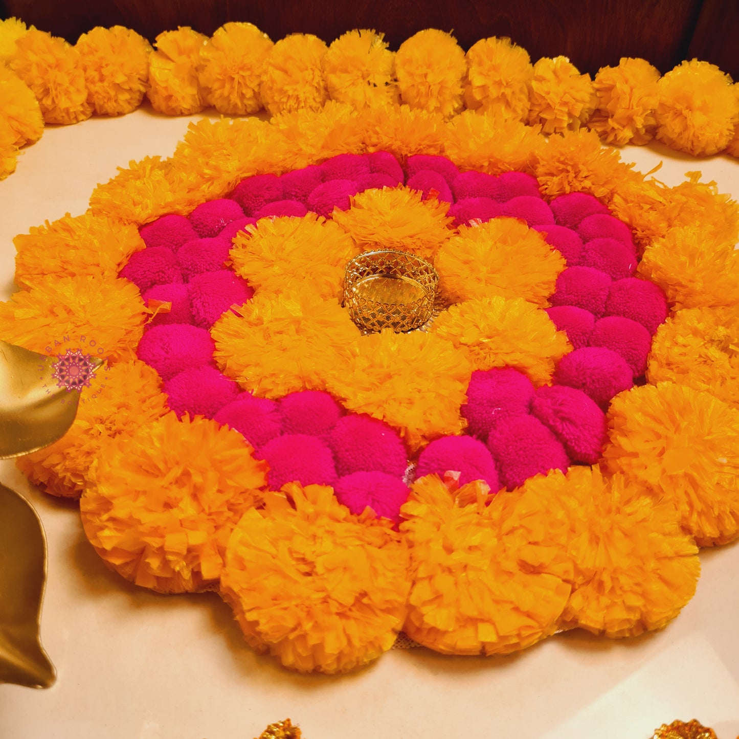 Rangoli Mat With Tea Light Holder - Urban Roots