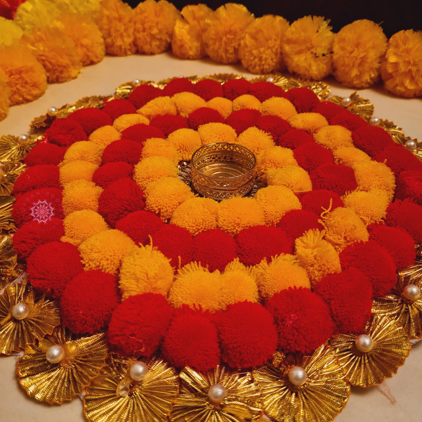 Rangoli Mat With Tea Light Holder - Urban Roots