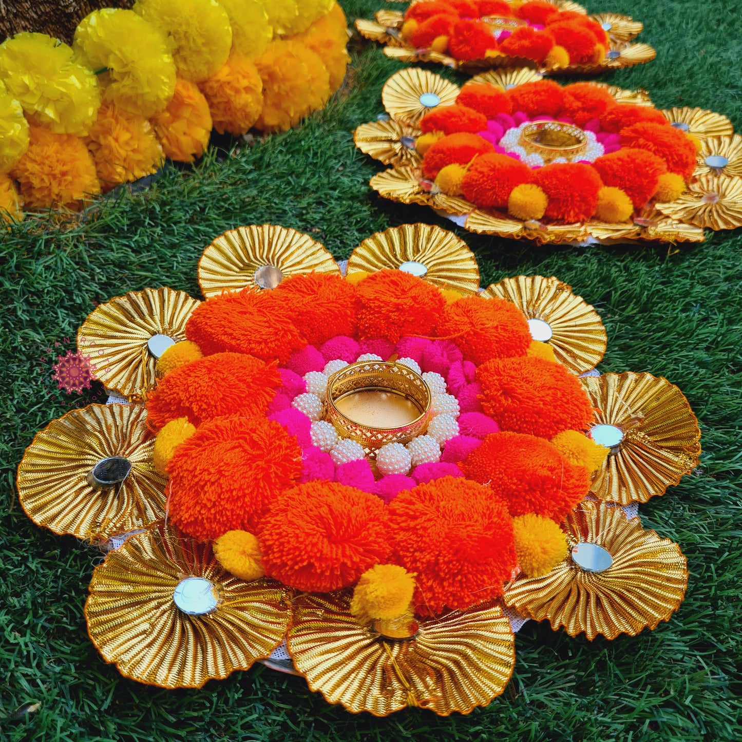 Rangoli Mat With Tea Light Holder - Urban Roots