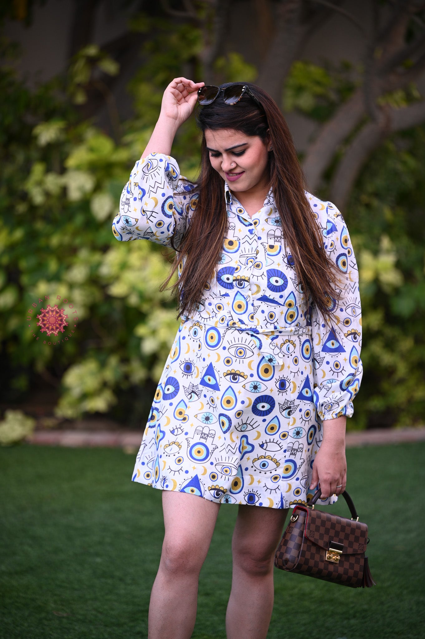 Evil Eye Printed Dress - Urban Roots