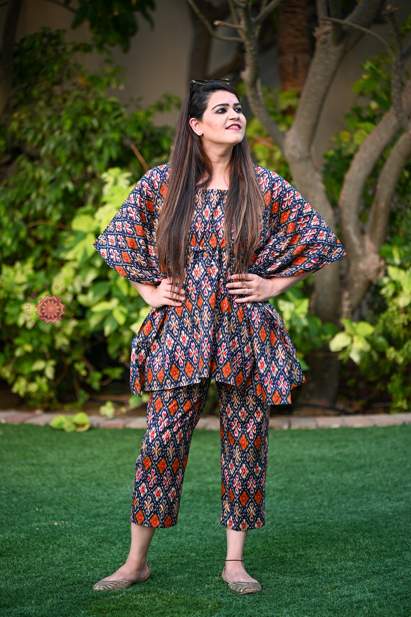 Cotton Printed Kaftan Co-ord Set