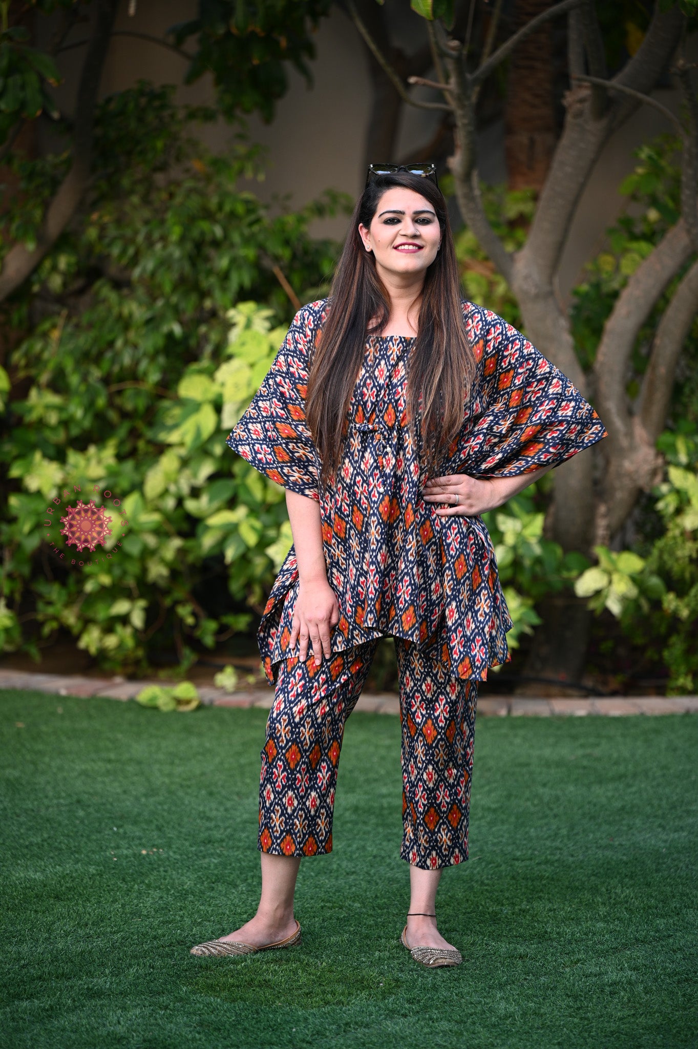 Cotton Printed Kaftan Co-ord Set