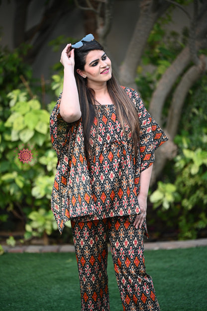 Cotton Printed Kaftan Co-ord Set