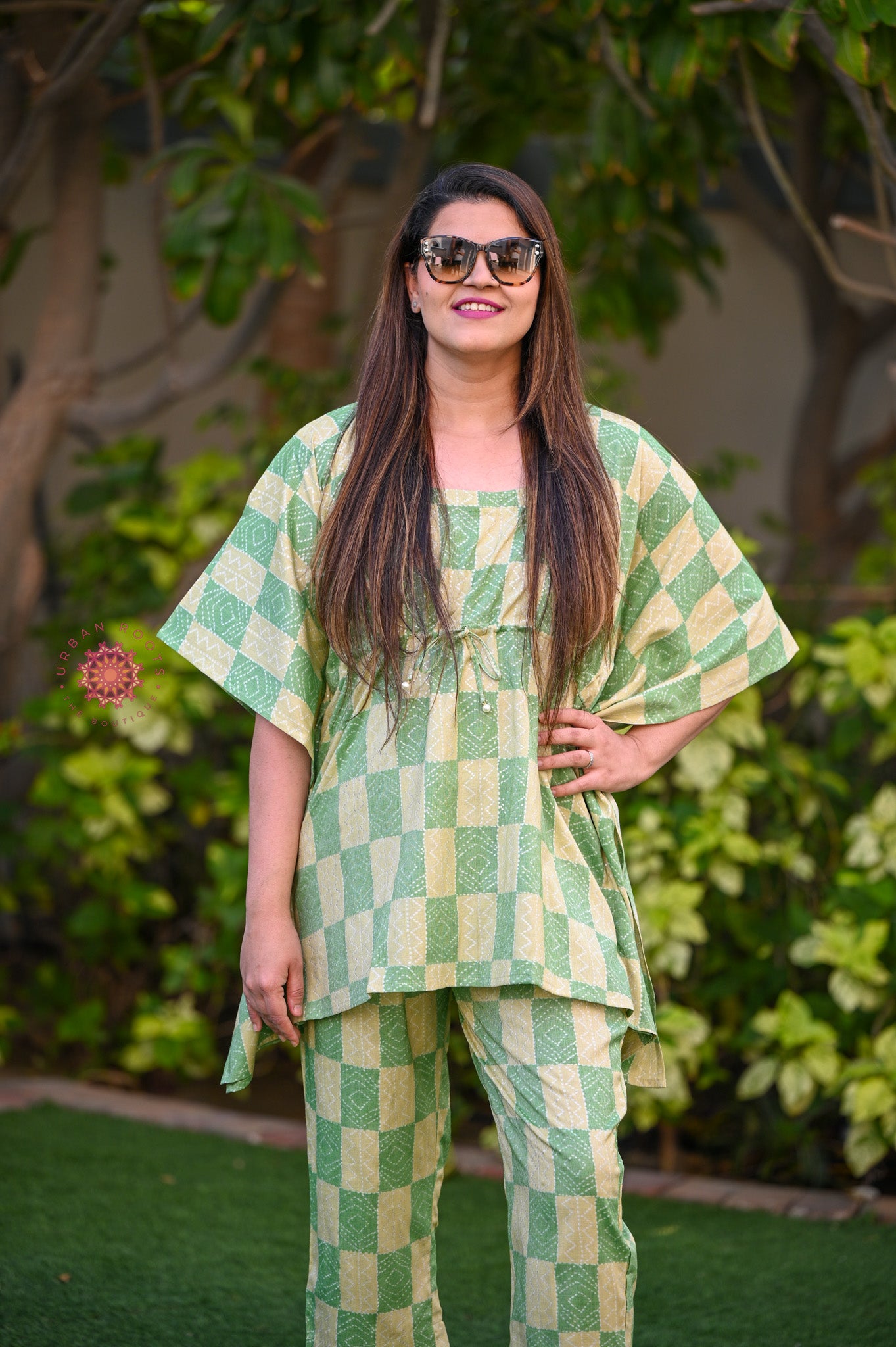 Cotton Printed Kaftan Co-ord Set