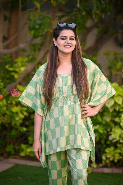 Cotton Printed Kaftan Co-ord Set