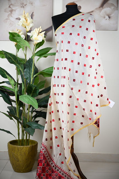 Khadi Silk Phulkari Dupatta - Urban Roots