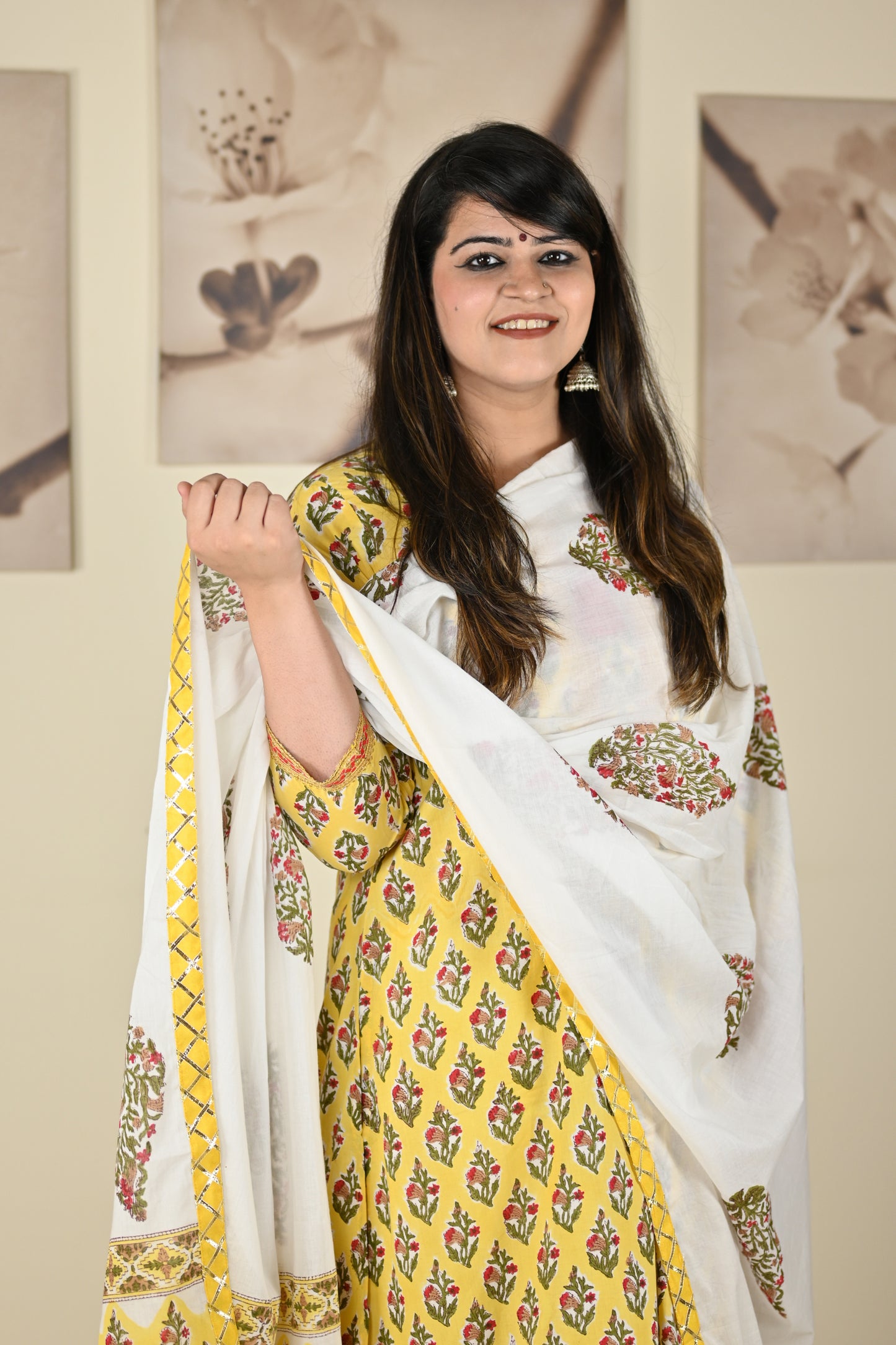 Hand Block Printed Stitched Sharara - Urban Roots